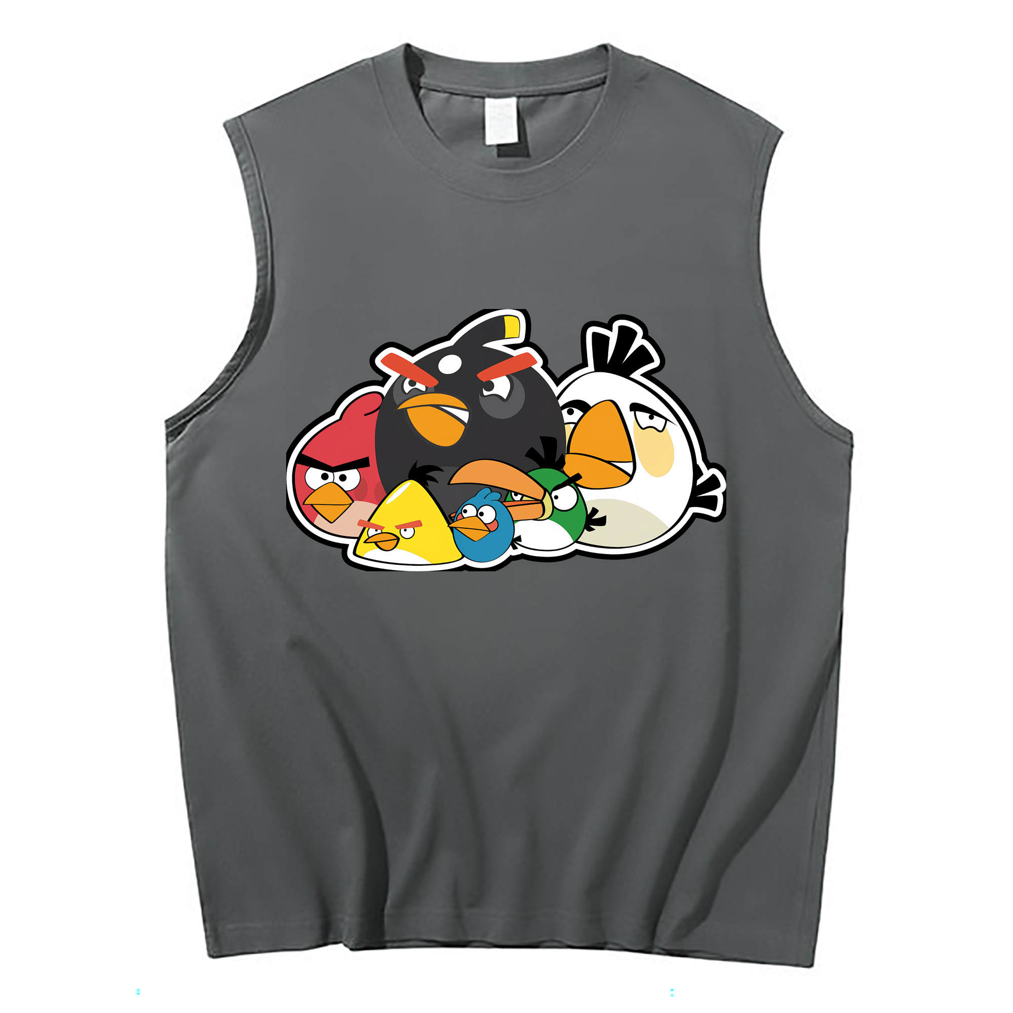 （画像用） Angry Birds アングリーバード コットン100％タンクトップ（フロントプリント）